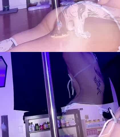 Amateur brunette chick toying her ass and pussy on webcam