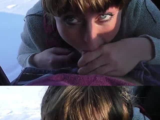 SLOPPY BLOW JOB AND CUM DRINK IN THE CAR