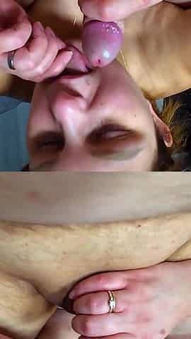 Hot MILF Sucking Cum Out of My Dick
