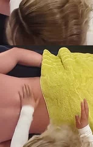 Top Down View of Cute Masseuse Savannah