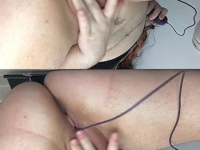 screwing my butt with my massage wand