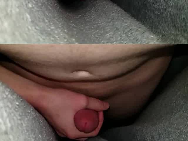 Solo masturbation trickling cum