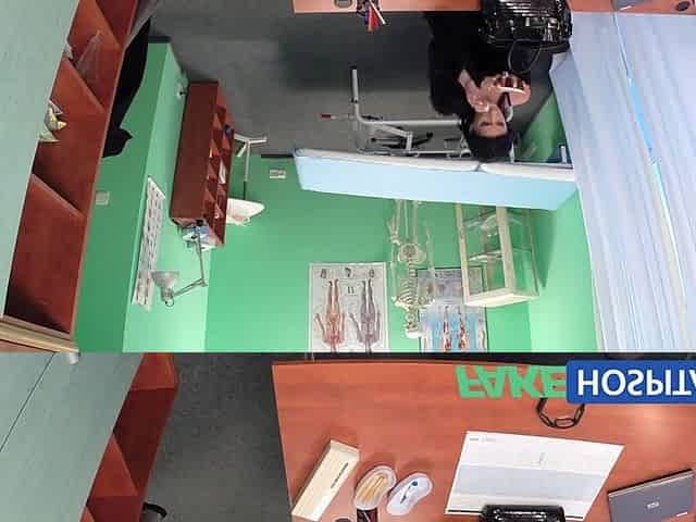 FakeHospital doctor makes sure patient is well checked over