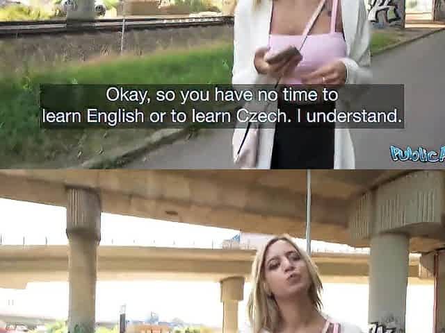 Public Agent I discovered a large bazookas Spanish blond