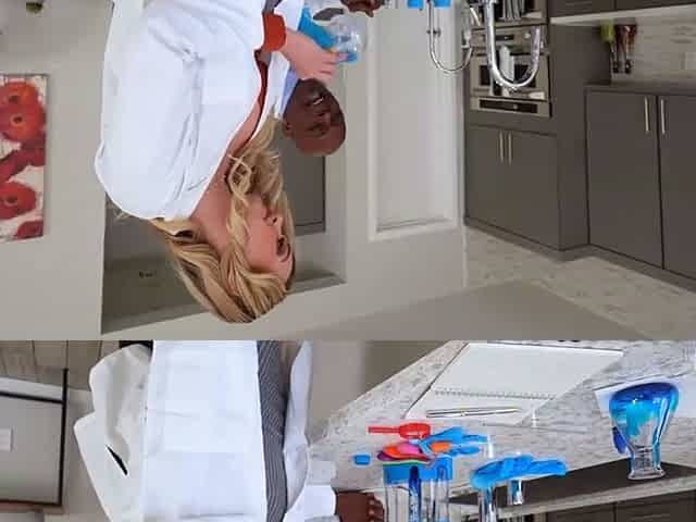 MILF scientist milks lab partners big black dick