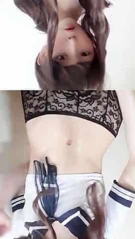 Close up of Asian masturbation