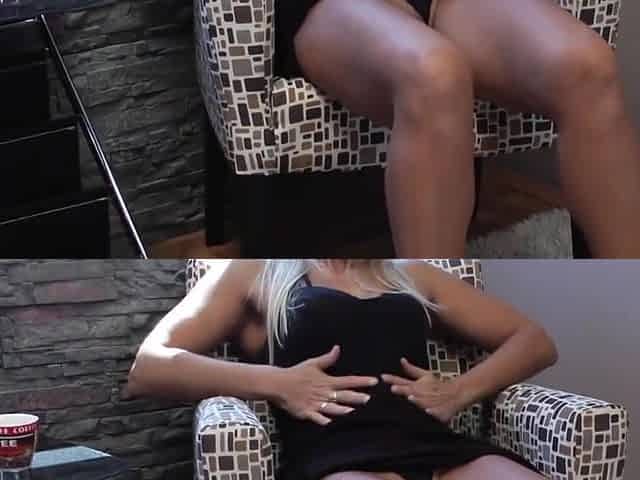 Hot Blonde Housewife Playing With Herself