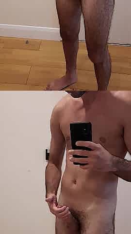 Came back from the beach lustful and started stroking my shaggy schlong