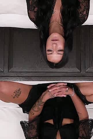 Tan Lines Model Tries Her Best to Ride the Whole Dick