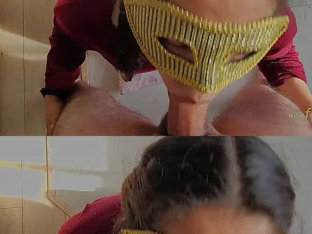 Stepdaughter sucks jock and has hard wild booty slam