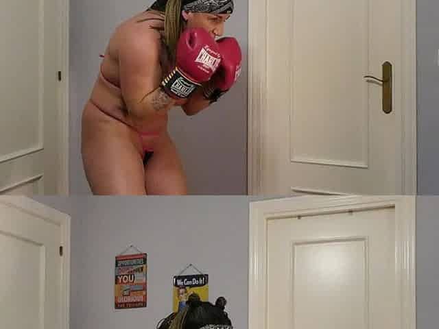 Horny Video Call Boxing with a Fan