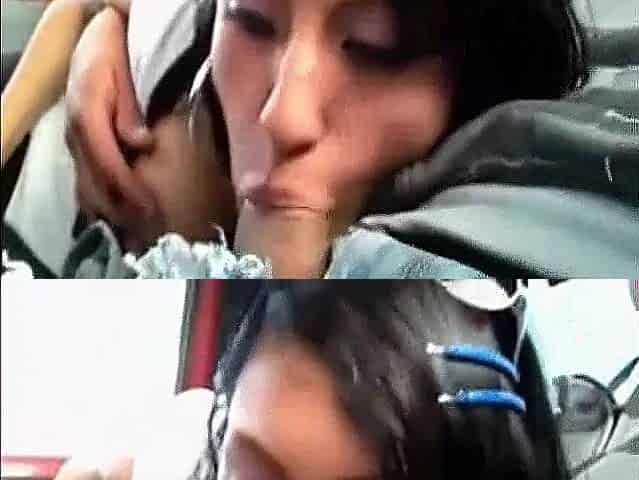 Oral-sex in car amateur girlfriend