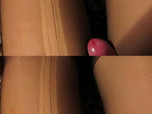 Cumming on crossed legs in tights