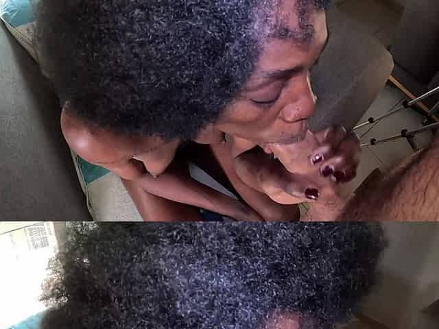 Ebony Slim Body Gets Creampied
