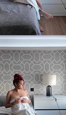 4K Towel Fetish Humping the Corner with Pillow and Furniture