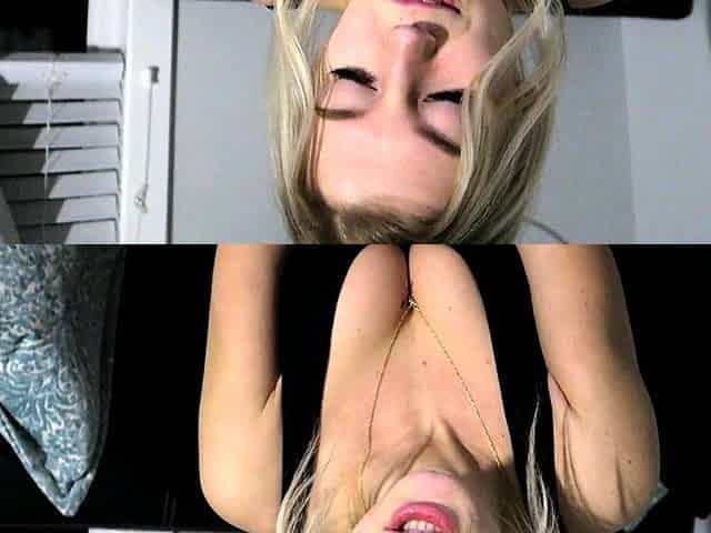 Blonde teen home alone masturbating