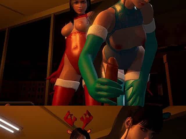 Tifa & Eve Christmas Threesome (ff7 & Stellar Blade Animation) Part 1