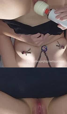 Teasing your twat with intensive solo enjoyment