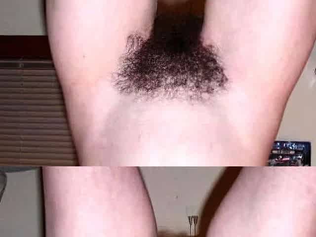 Bushy Girl's Pussy - Close-Up View