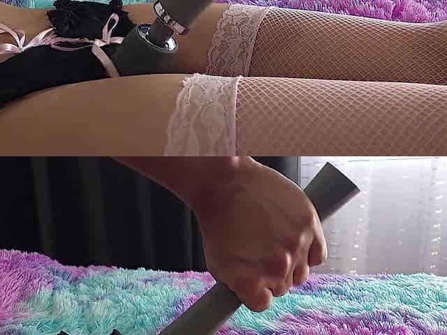 Charming slim angel filled with goo