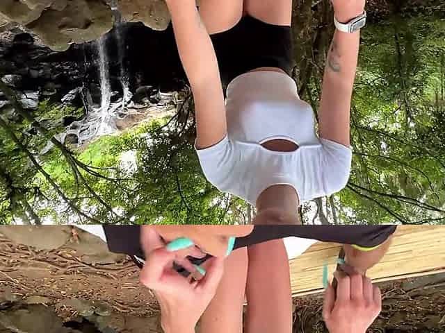 Public Blow job Scene at a Waterfall - Hawt Angel and Her Boyfriend's