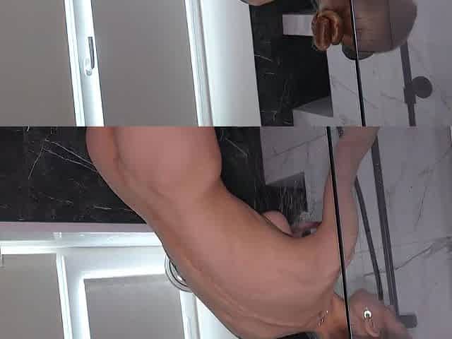 Drilled slender mastix right in the baths