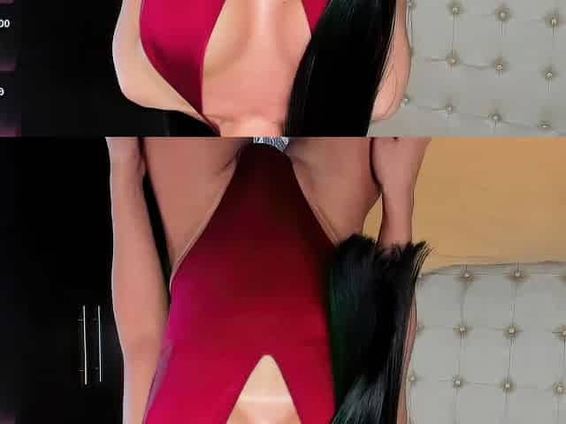 Brunette seductress working her big boobs and hot ass