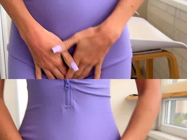 Stepsister asks brother to stretch Anal during Yoga class