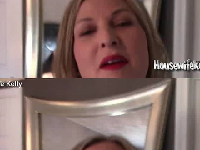 Hawt wife in crimson red lipstick sucks wang and swallows a large load