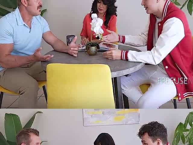 Resolving family drama with group-sex - MsSexySaigon, Josh Rivers, Jason Sarcinelli
