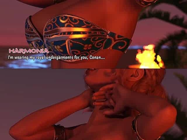 Conan Fucks Harmonia in Her Royal Chambers - Tit-squeezing to Deep Anal & Pussy Pounding