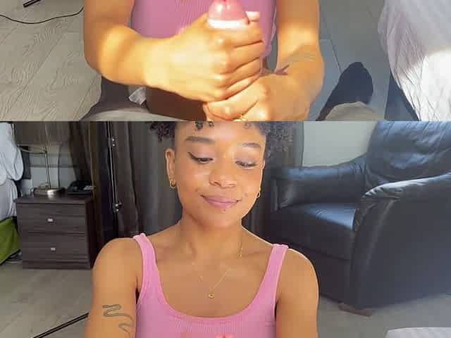Charming Ebony stunner heart-stopping xxx scene
