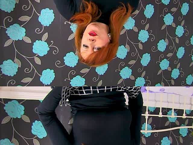 English milf Red spreads her legs wide