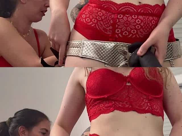 French Pegging - 3 Lesbians Fuck Each Other with Strap-ons