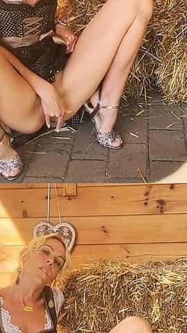 Hot Blonde German Girl in Dirndl Gets Fucked All Holes