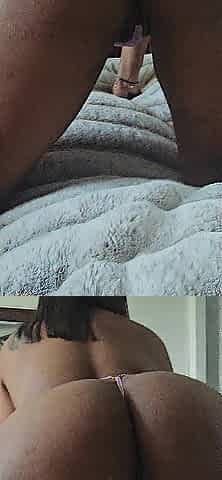 Large Ass Black Homemade Booty Shaking in Pink Belt
