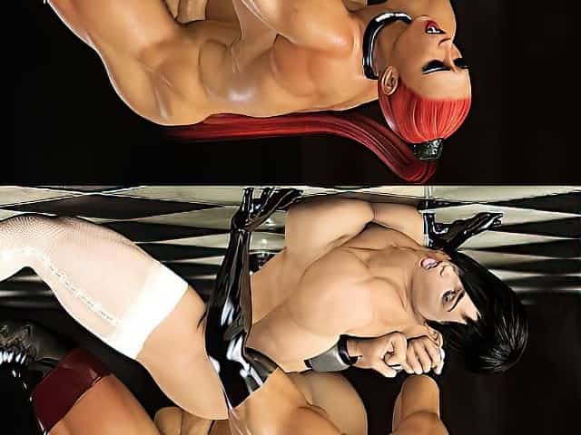 3D Futanari Babes Orgasming!