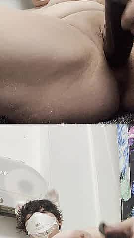 OVERWEIGHT FTM CATBOY CREAMS ALL OVER MASSIVE VIBRATOR