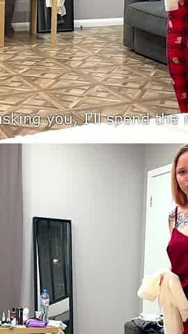 Cum on Stepsister's Face When She Came Over for the Night