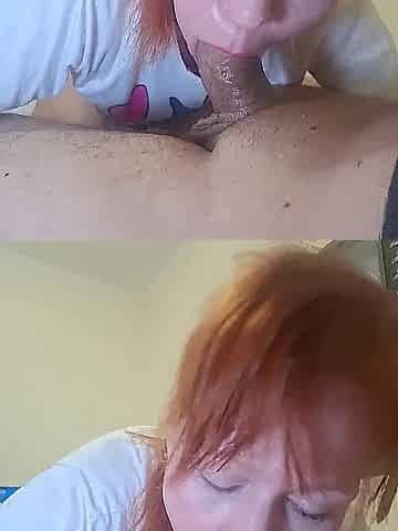 The Redhead Likes to Drink the Entire Weenie Until It Goes All the Way Down Her Mouth