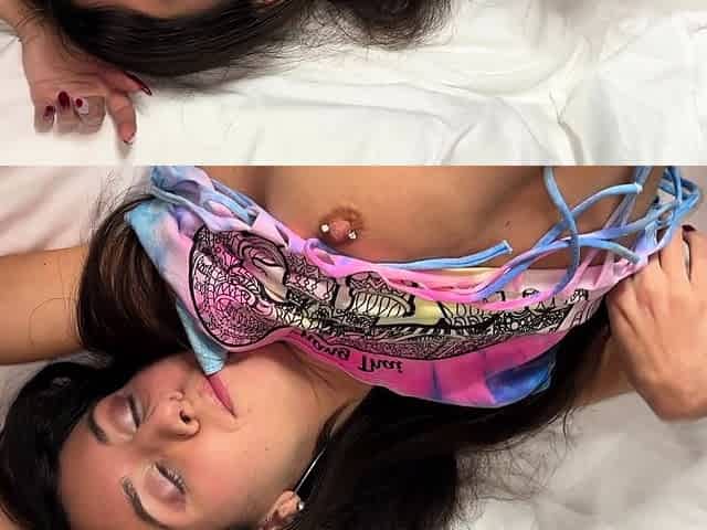 I went into my stepsister's room and saw her wet panties