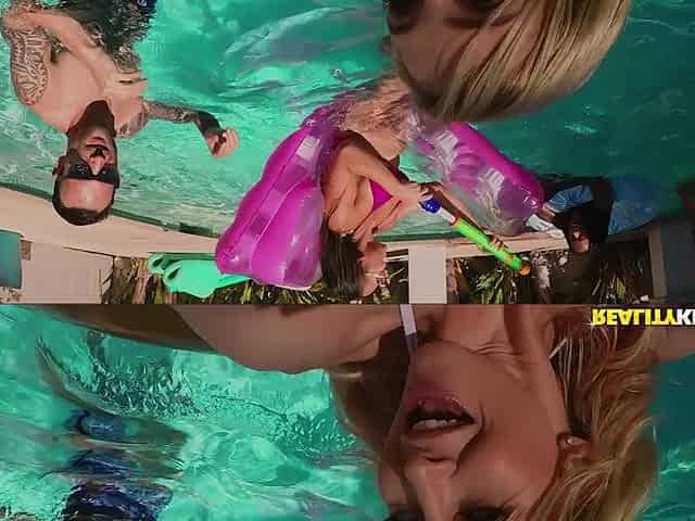 Alix Lynx Splashes into a Wild Poolside Party
