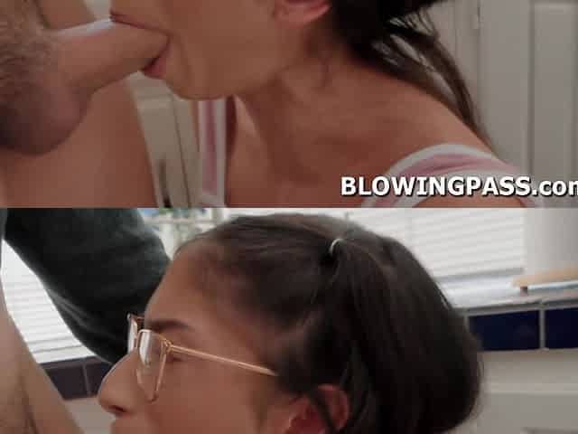 My petite stepsis took it personally and really suck my cock