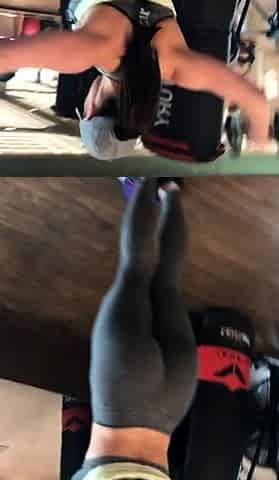 Brunette solo darling masturbating at home