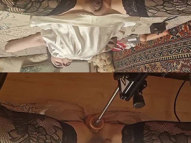 Sissy underware have a bit of booty with bang machine
