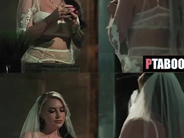 Breasty Bride Blows Groomsman