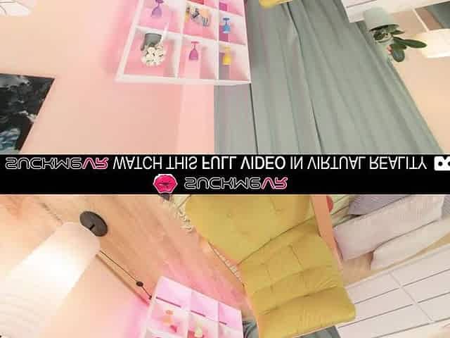 Hawt brunette hair Ashly Rabbit makes love all day with her boyfriend,in VR.