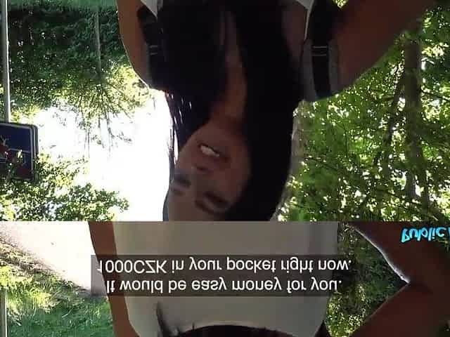 Public Agent - I bang a hawt brunette hair with large boobs