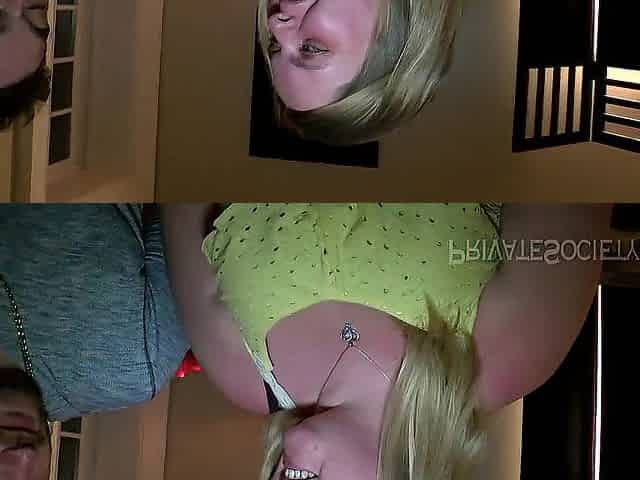 Plump golden-haired doxy with petite boobs is groaning whilst getting stuffed with a alternative hard dong