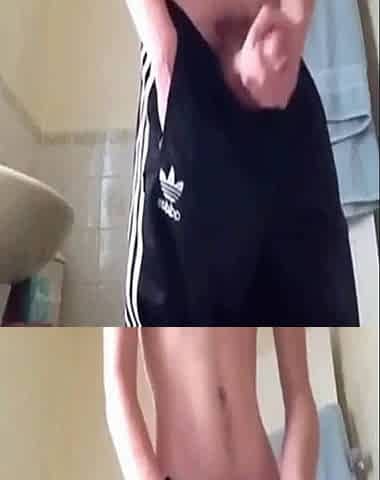 Quick hidden wank in the sports dorm bathroom